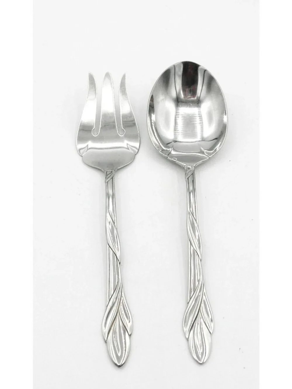 Eden Stainless By Oneida Casserole Spoon and Meat Fork 2 Piece Set
